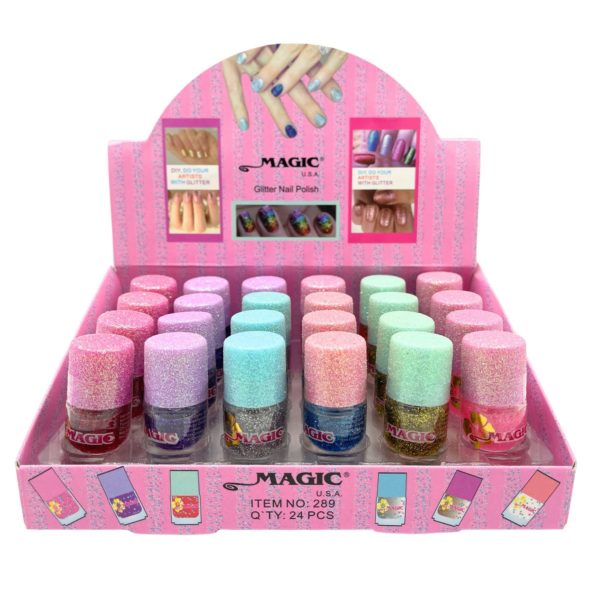 Mini Glitter Nail Polish in Countertop Display