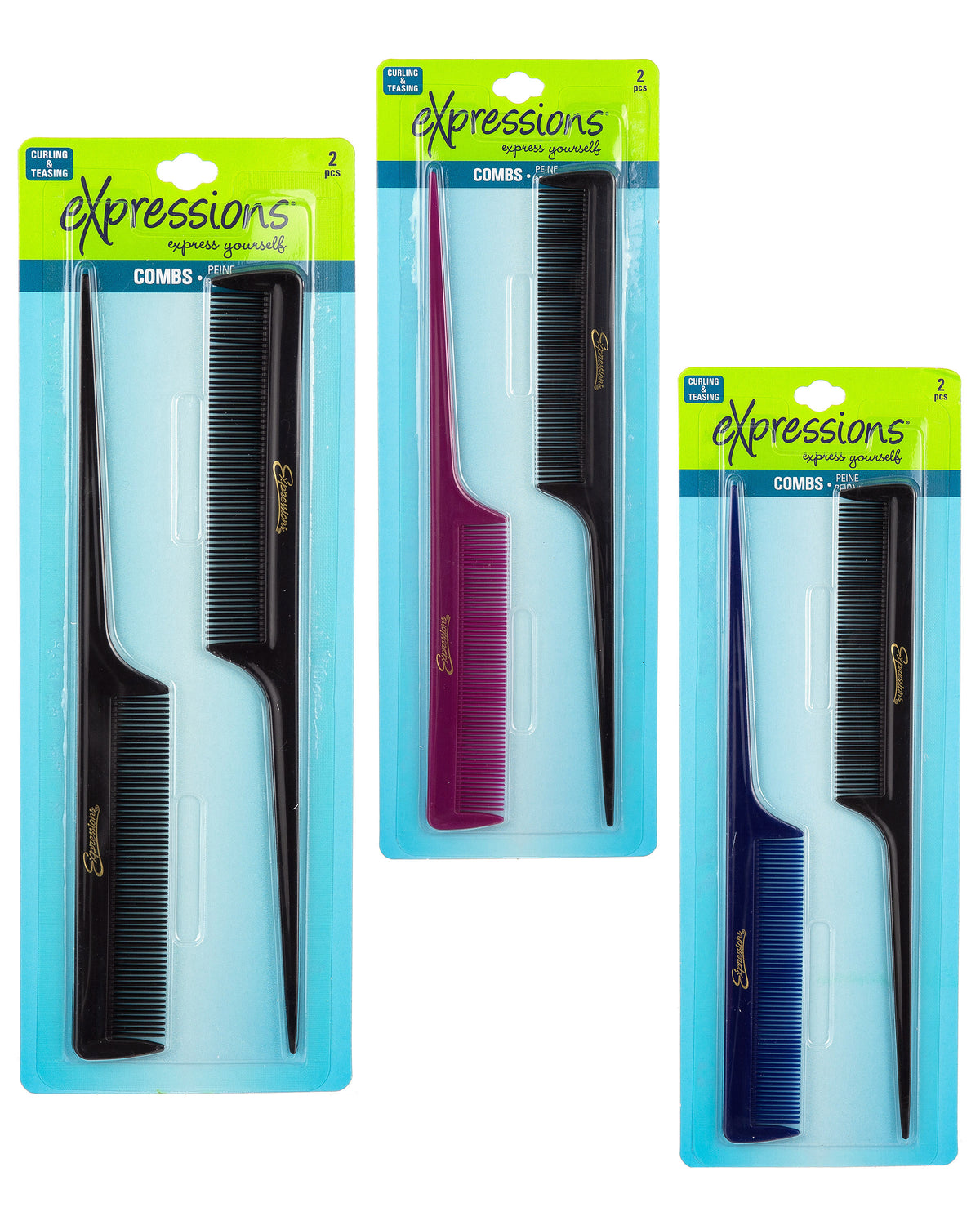 Ace Curling & Teasing Hair Combs - 2-Pack