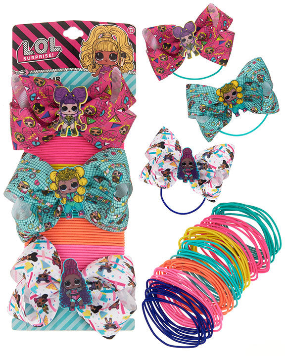 L.O.L. Surprise! Hair Elastics Sets w/ Hair Bows