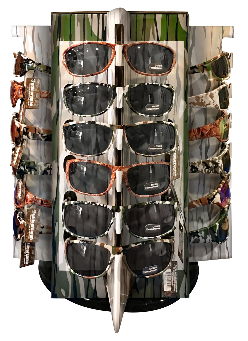 Unisex Camoflauge Sunglasses w/ Spinning Counter Display