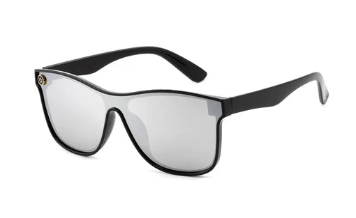 Unisex Deluxe Colorized Lens Beach Sunglasses - Black Frames