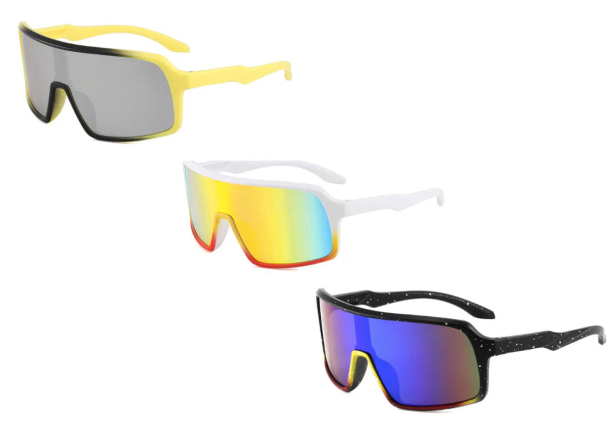 Unisex Sports Ombre Sunglasses w/ Matching Ombre Frames