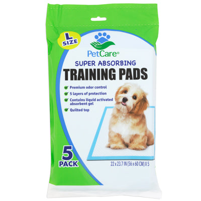 Pet Training Pads Pet Care 5-ct Large 22 X 23.7