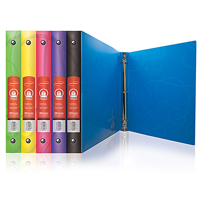 1" Swirl Poly 3-Ring Binder w/ Pocket