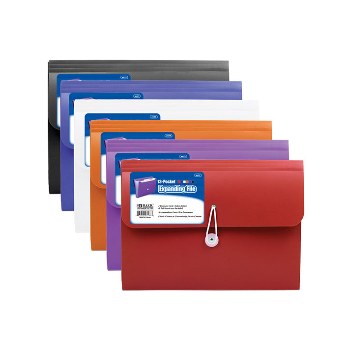 7-Pocket Letter Size Poly Expanding File