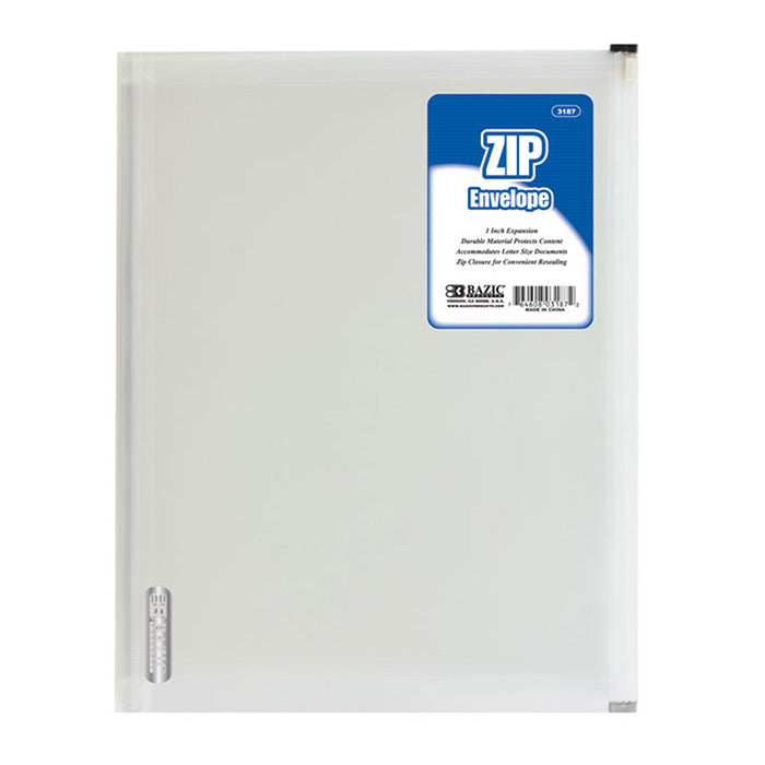 Clear Letter Size Zip Envelope