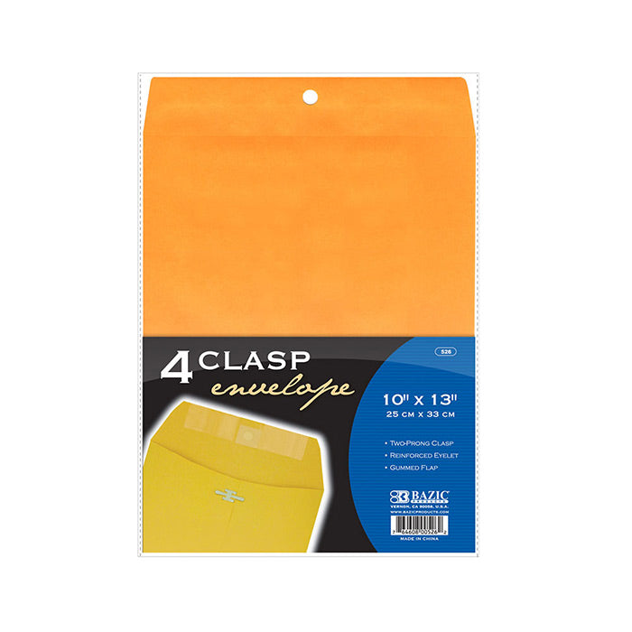 10" X 13" Clasp Envelope (4/Pack)