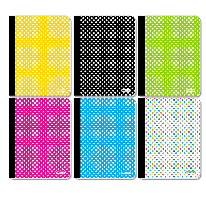 C/R 100 Ct. Polka Dot Composition Book