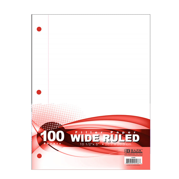 w/R 100 Ct. Filler Paper