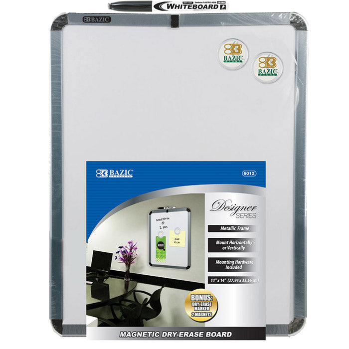 11" X 14" Magnetic Dry Erase Board w/ Marker & 2 Magnets