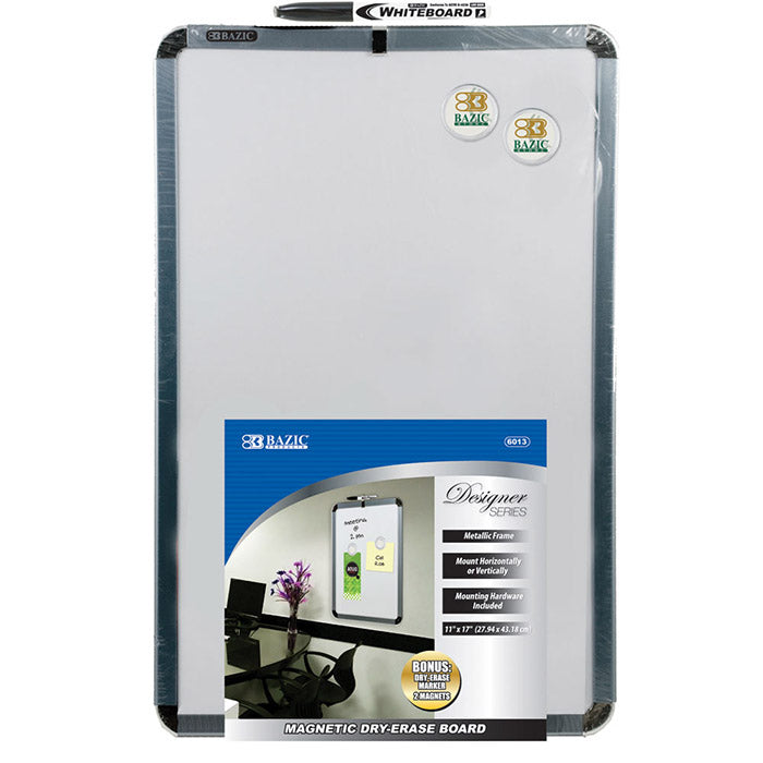 11" X 17" Magnetic Dry Erase Board w/ Marker & 2 Magnets