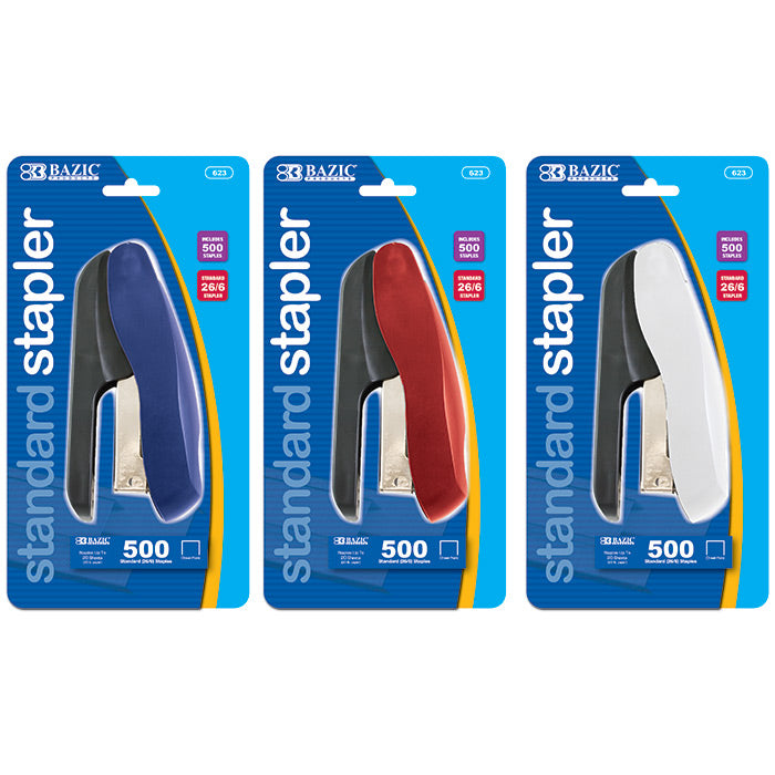 Two Tone Standard (26/6) Stapler w/ 500 Ct. Staples