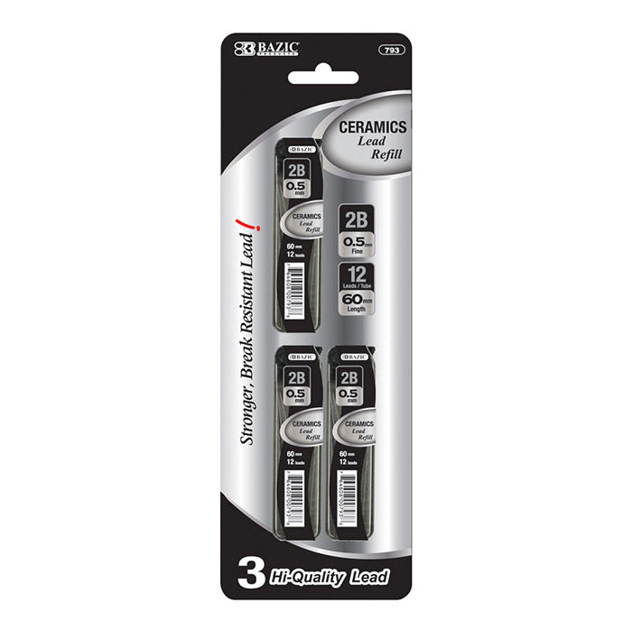 12 Ct. 0.5 Mm Ceramics High-Quality Mechanical Pencil Leads (3/Pack)
