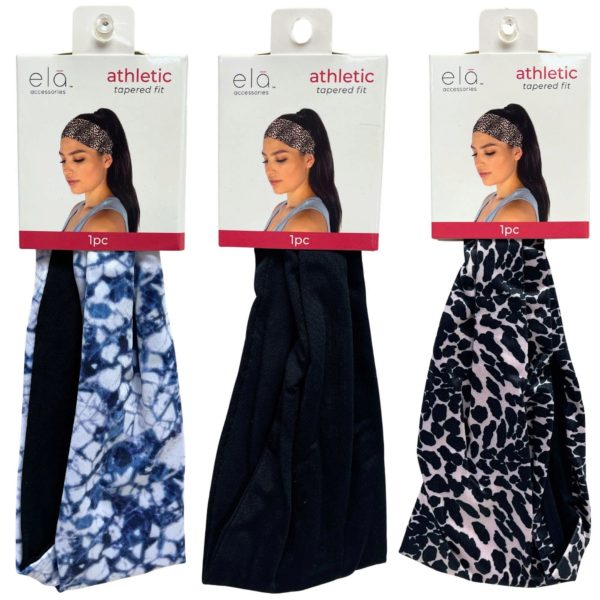 Ela Tapered Fit Atheltic Headband in Assorted Designs
