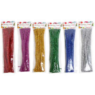 Chenille Stems 50ct Metallic 6asst Colors Craft Pbh