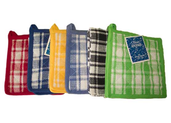 Checkered Cotton Potholder 2-Packs