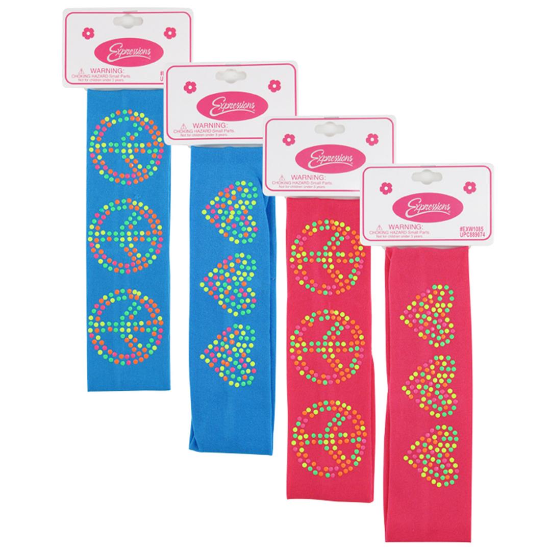 Nylon Wide Headwraps w/ Painted Studs