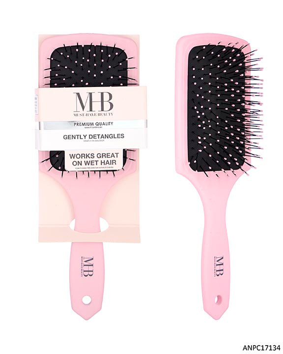 MHB (Must Have Beuaty) Premium Soft Touch Paddle Cushion Brush w/ Wet Brush