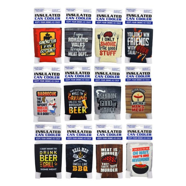 Insulated Can Cooler in Assorted Designs