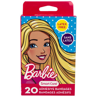 Bandages Kids 20ct Barbie Latex Free Boxed