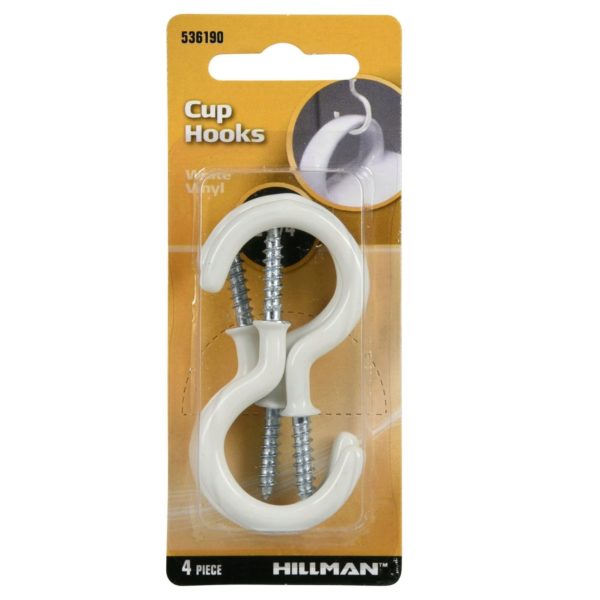 Hillman 4 Piece 2-1/4'' Metal Cup Hooks