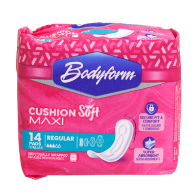 Maxi Pads 14ct Regular Bodyform Super Comfortable & Leak-proof Protection Cushion Soft