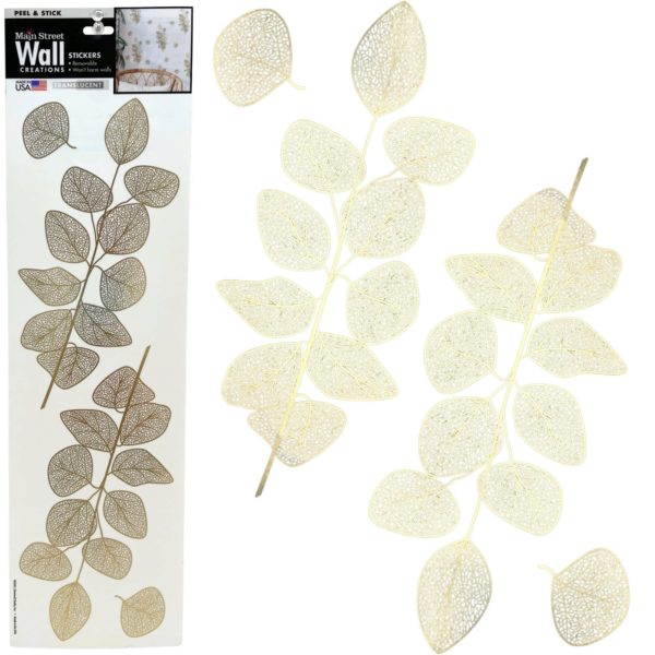 Main Street Wall Creations Translucent Wall Stickers in Gold Branches Design
