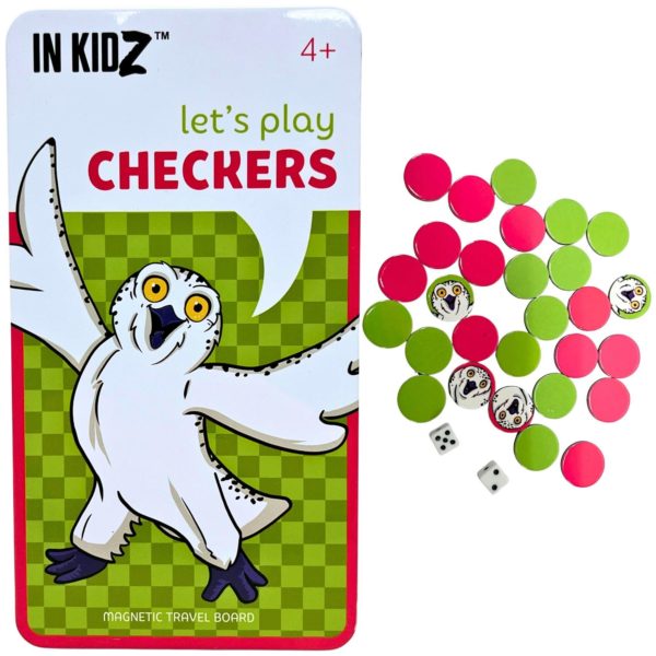IN KIDZMagnetic Travel Checkers Set