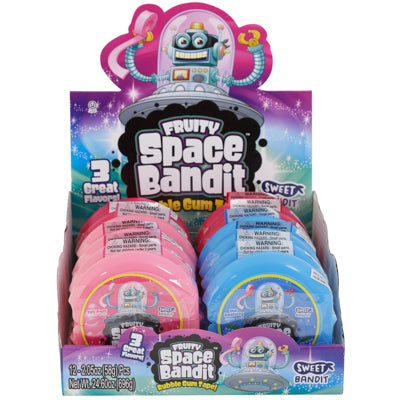 Fruity Space Bandit Bubble Gum Tape 12-pc 3 Assorted 2.05-oz Counter Display