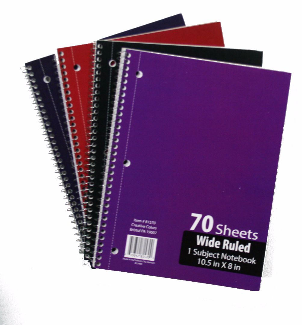 1 Subject Notebooks