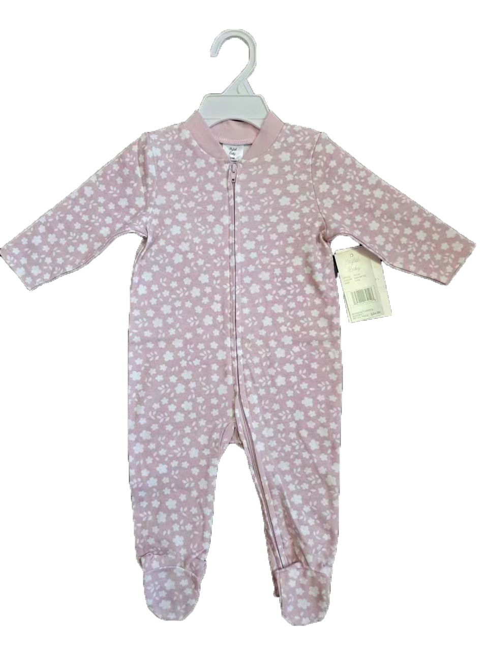 Printed Newborn Onesies w/ Zipper - 0-9M - Floral Print