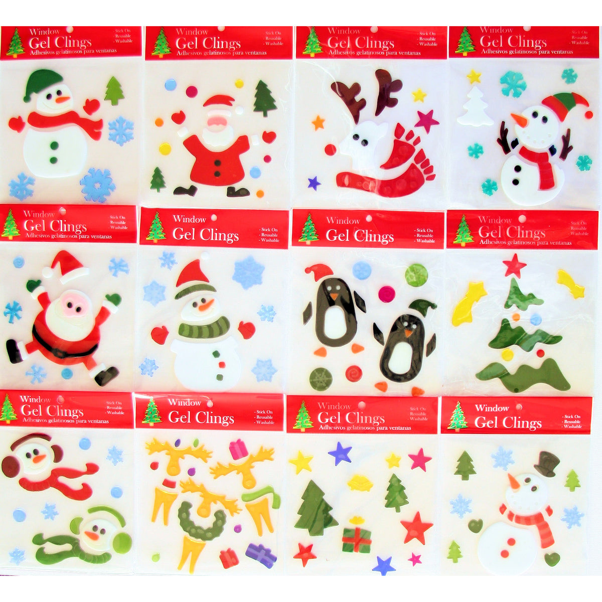 Christmas Window Gel Clings