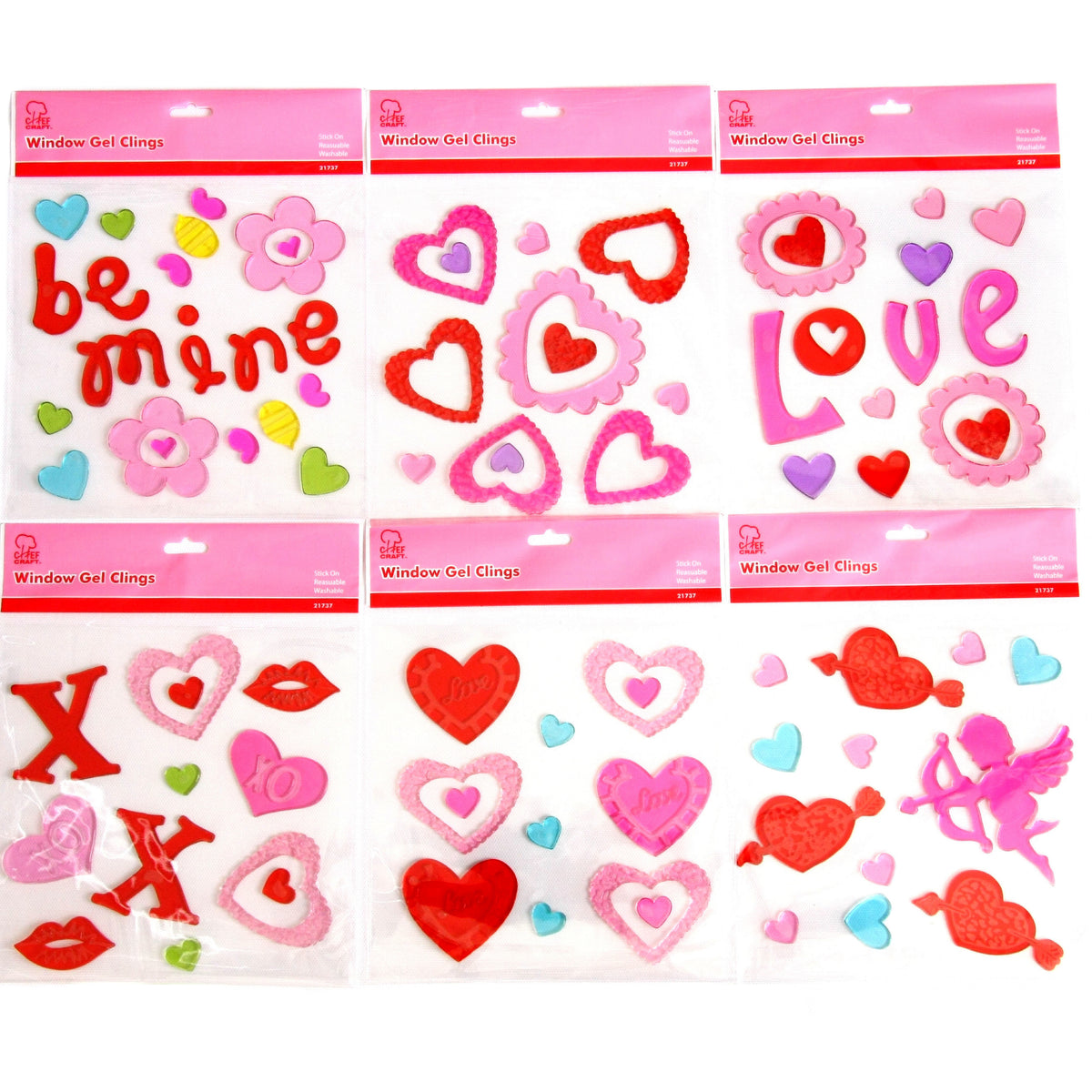 Valentine's Window Gel Clings