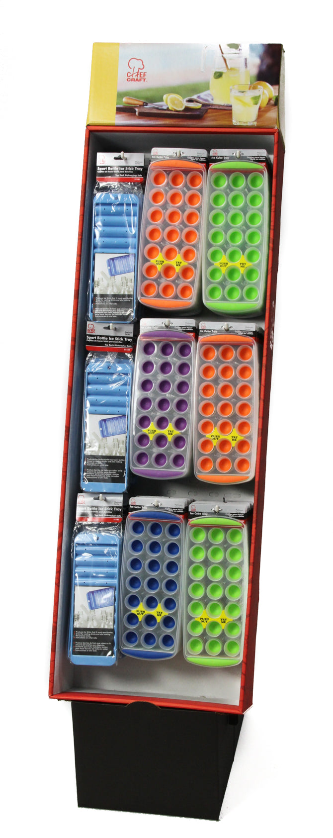 Ice Cube Trays in Floor Display