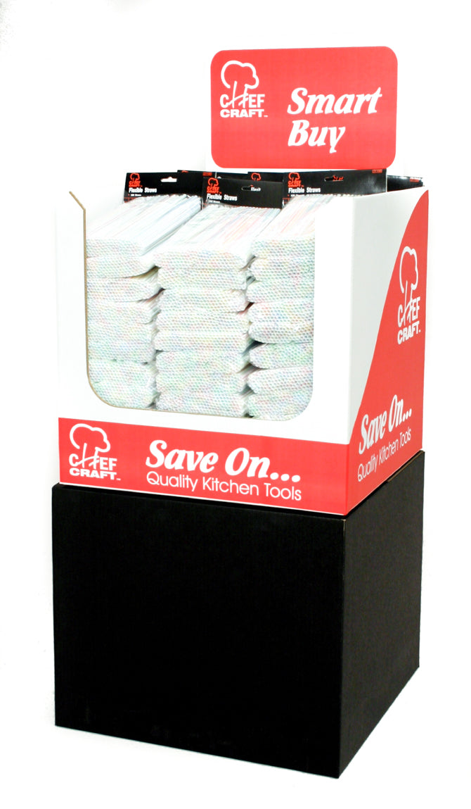 Flexible Straws in Floor Display