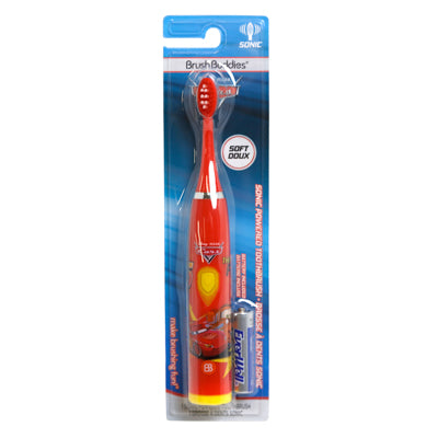 Toothbrush Disney Cars Sonic Powered Soft Bristles Peggable