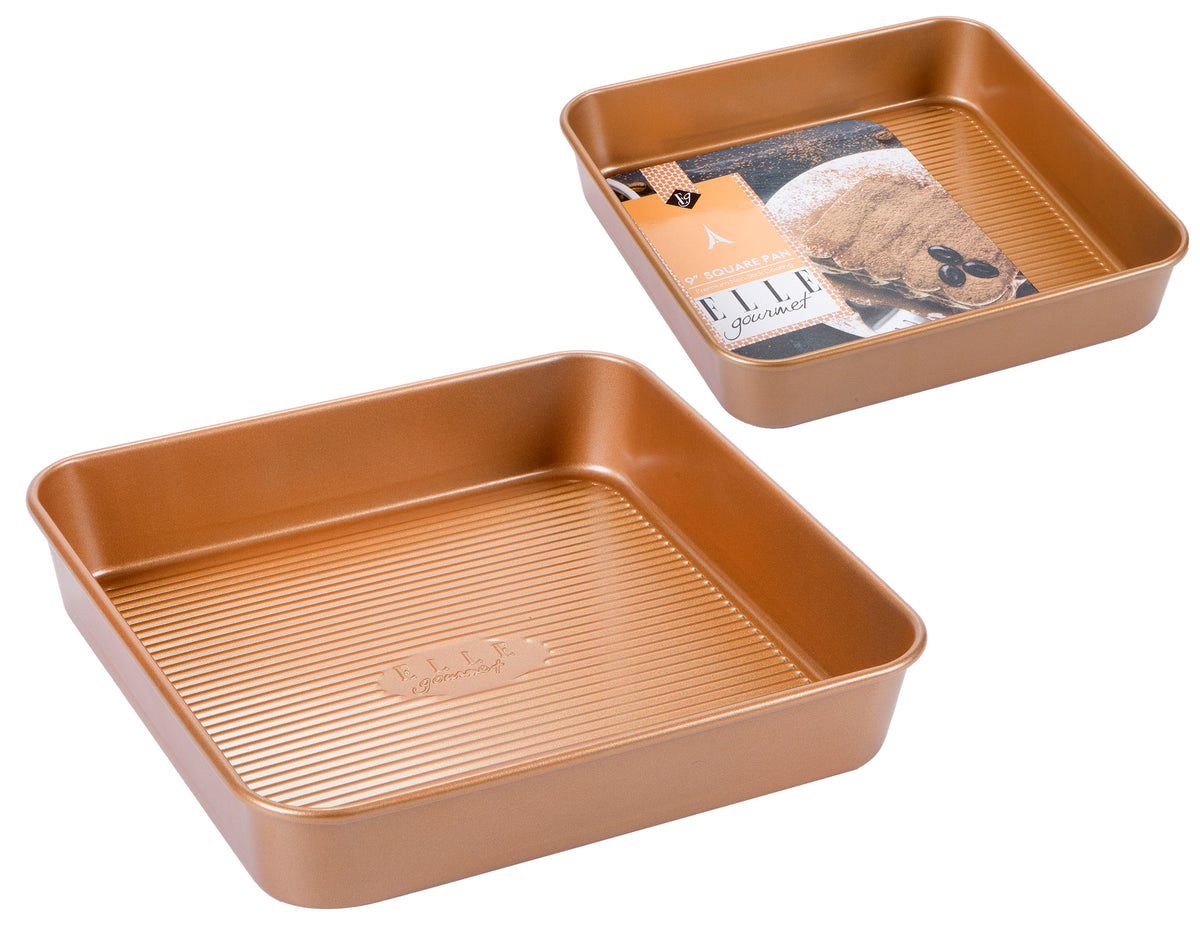 ELLE Gourmet Collection Deep Dish 9" Square Pan - Copper