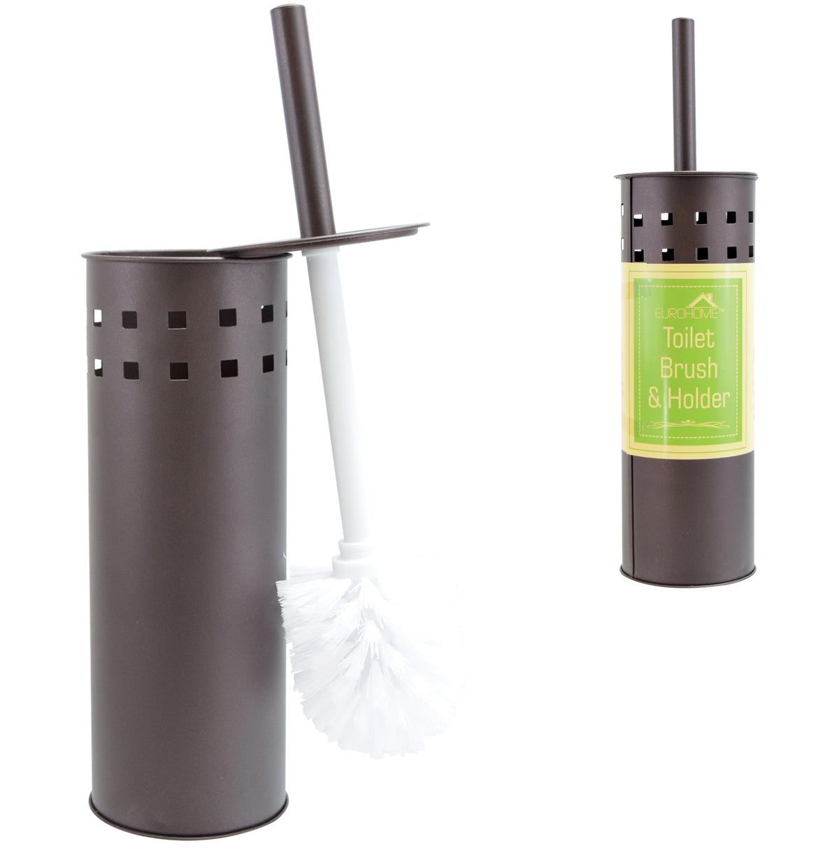 Bronze Toilet Bowl Brush & Holder Set
