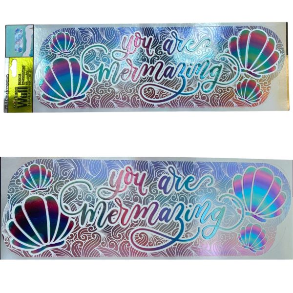 Main Street Wall Creations Holographic Stickers in You Are Mermazing Design
