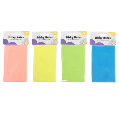 Sticky Notes Neon 3x5 100sheet 4ast Color Pbh