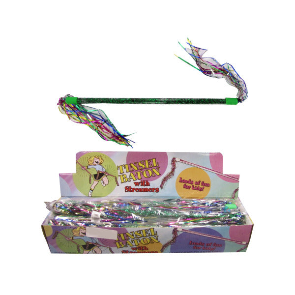 Tinsel Baton with Streamers Countertop Display