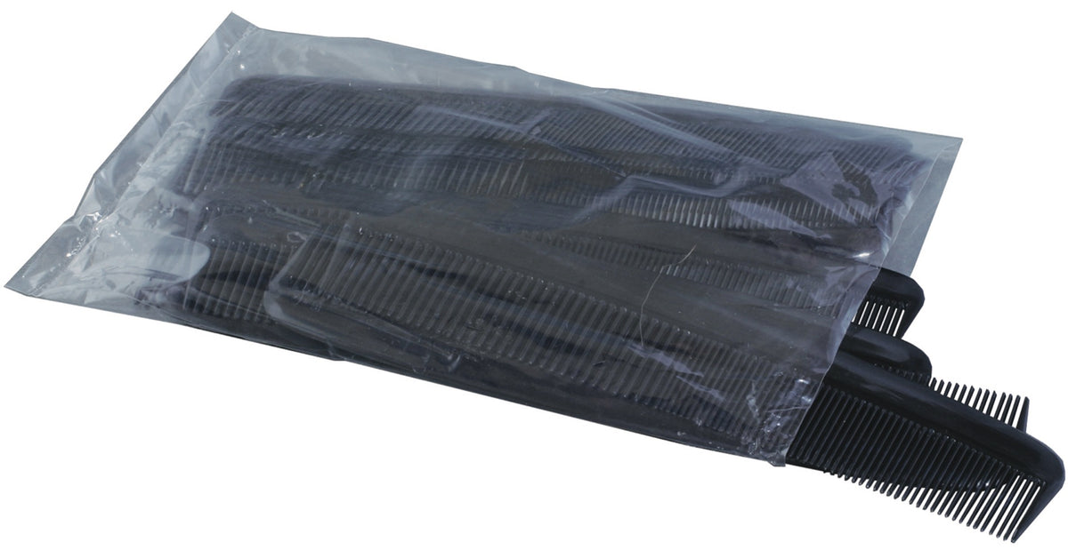 7" Black Combs (12 per Polybag)