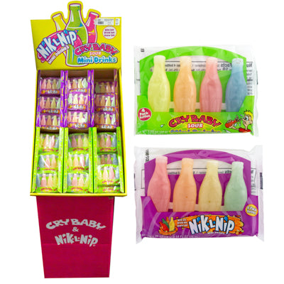 Wax Bottle Nik-l-nip 4pk Cry Baby Floor Display