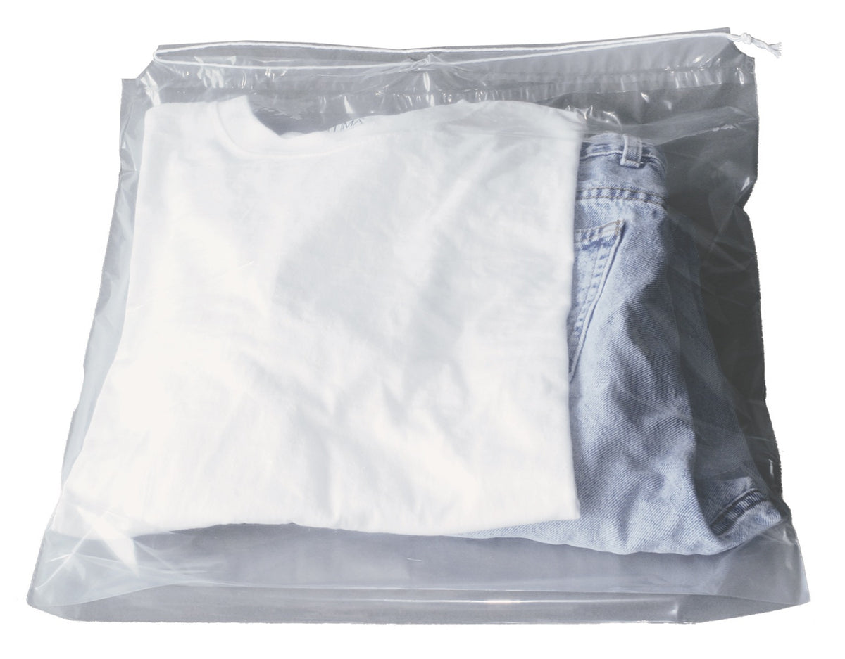 Clear Drawstring Bag 1.5 mil - 18" x 20 1/2"