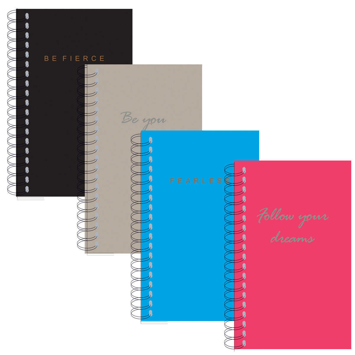 160-Page Spiral Journals w/ Motivational Messages