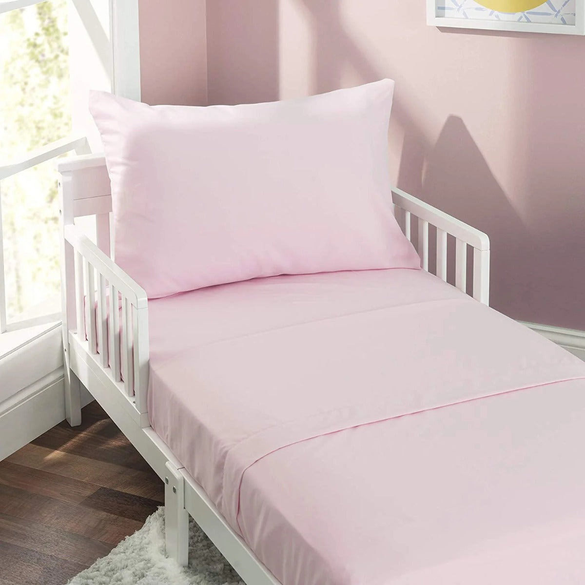 3-Piece Toddler Sheet Sets - Solid Pink