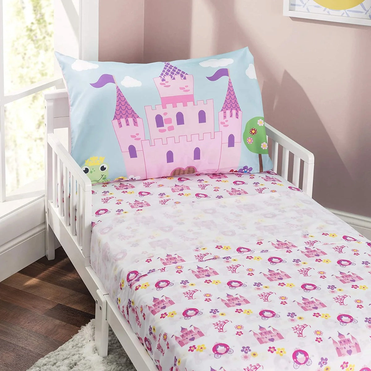 3-Piece Toddler Sheet Sets - Princess Storyland Print