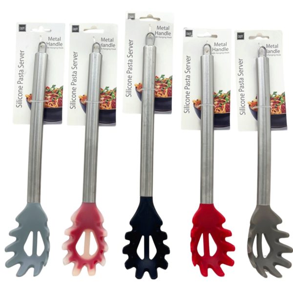 Silicone Pasta Server Cooking Utensil in Assorted Colors