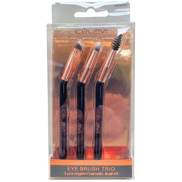 Celavi 3 Piece Sngled Cosmetic Eye Brush Kit