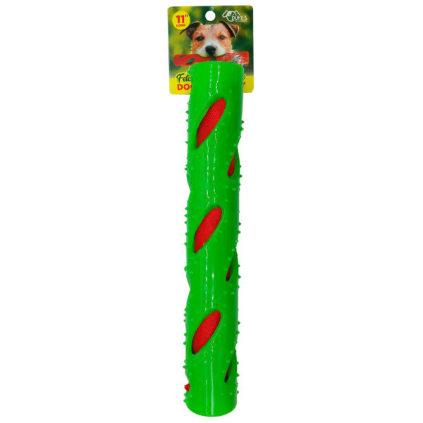 11.75” Fetch Crinkle Rubber Dog Stick Toy